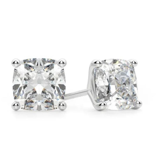 Emira Cushion Solitaire Earrings